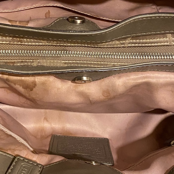 Coach signature purse has lots of pockets still in good condition. - Picture 3 of 11